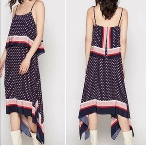 100% Silk Joie Scarf Midi Dress w/ Adjustable Straps - Size Small